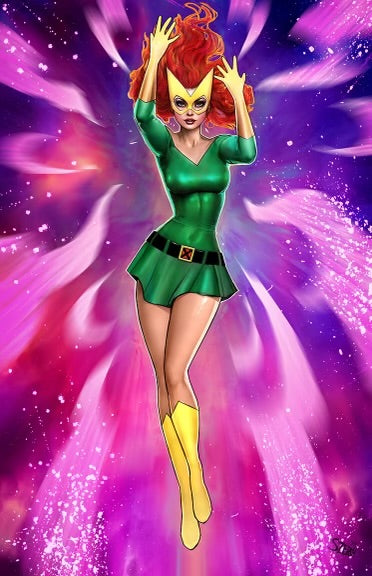 Phoenix #1 Szerdy SIGNED Marvel Girl SDCC 2024 Spot Foil Exclusive Marvel Comics