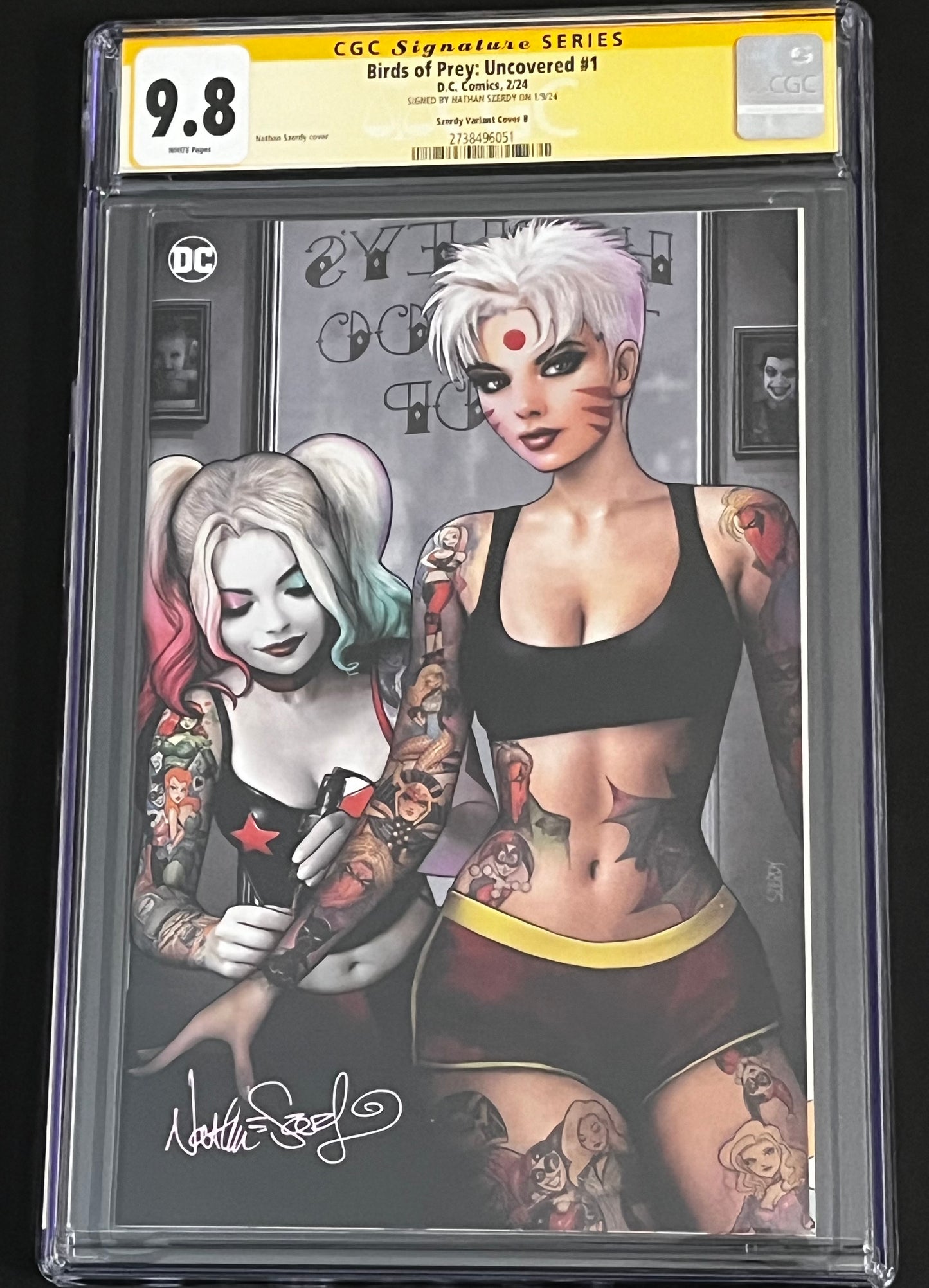 Birds of Prey Uncovered #1- 1:50 Variant-CGC 9.8 Signature Series SIGNED by Nathan Szerdy