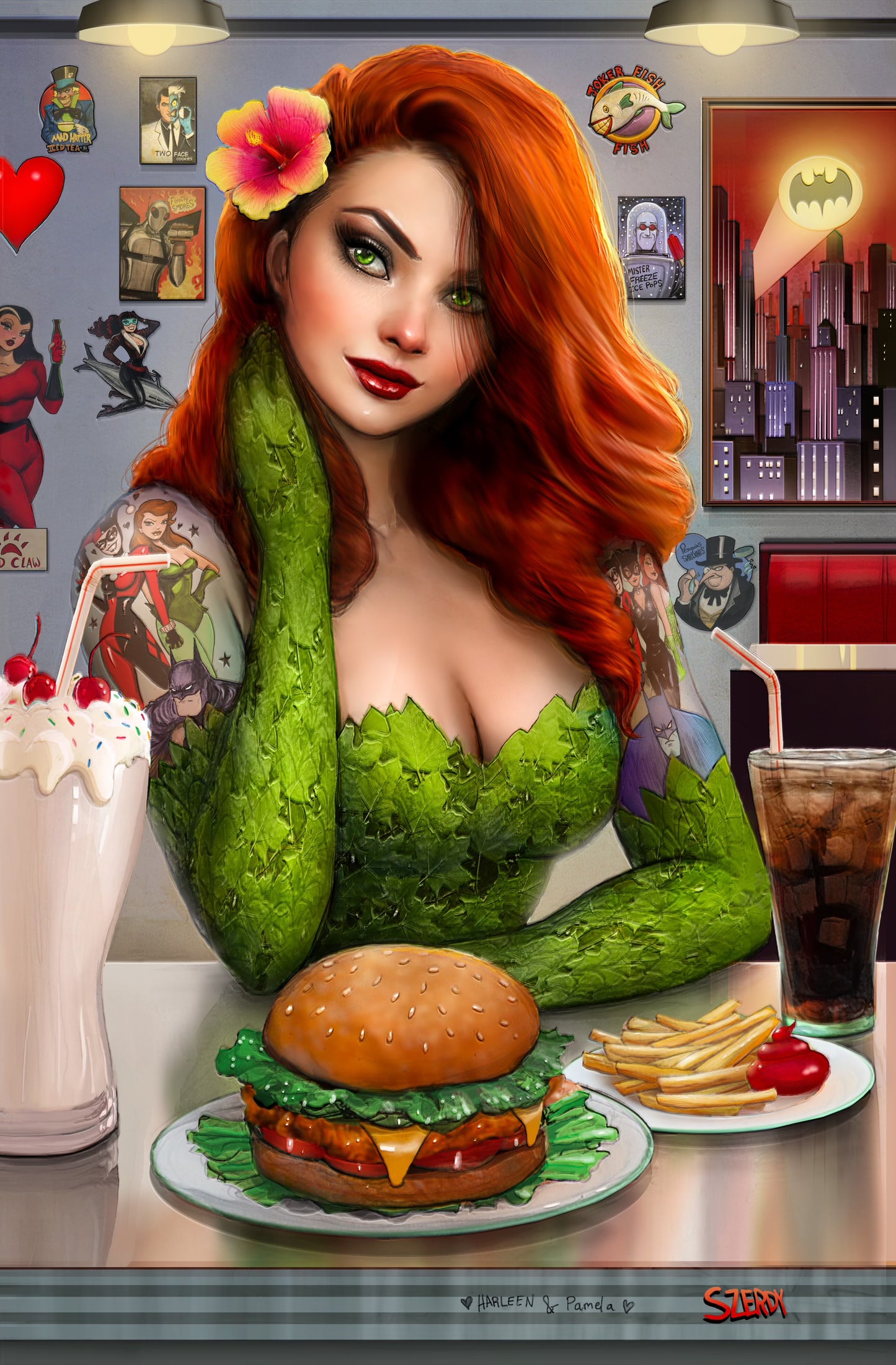 Poison Ivy #27 SIGNED by Nathan Szerdy Virgin Variant Connecting Diner DC Comics