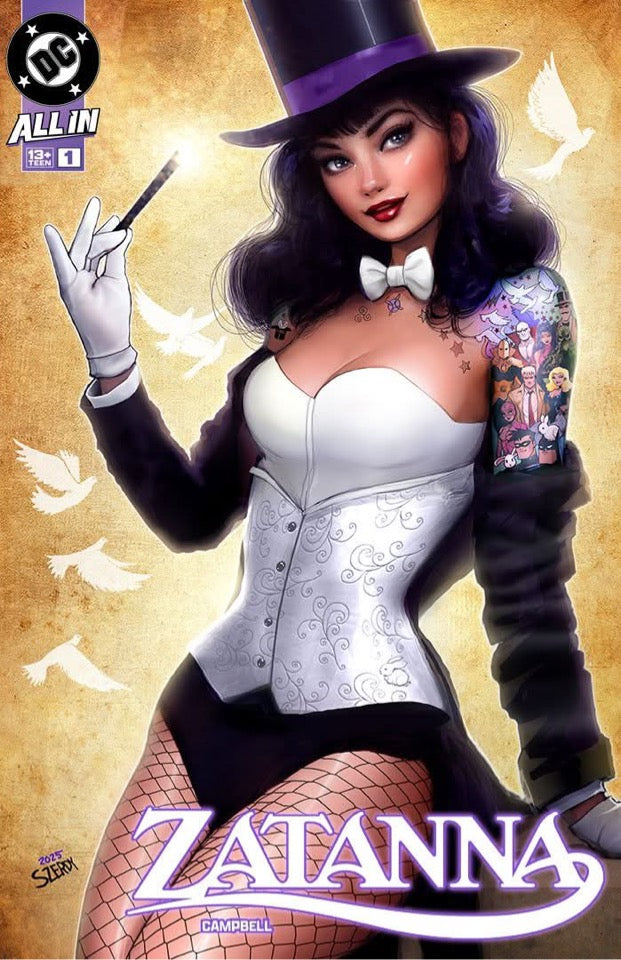 Zatanna #1 Tattoo Variant BUNDLE of All 3 Covers SIGNED by Nathan Szerdy