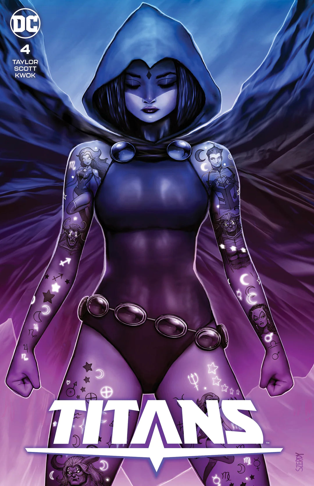 Titans #4 SIGNED by Nathan Szerdy Trade Exclusive Raven Tattoo DC Comics