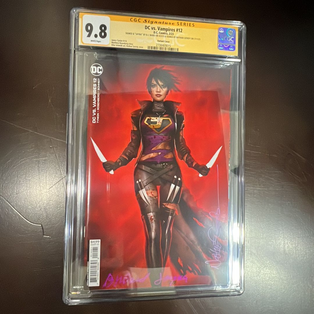DC Vs Vampires #12 CGC 9.8 Dual Signed Voice actress of Jayna & Szerdy!