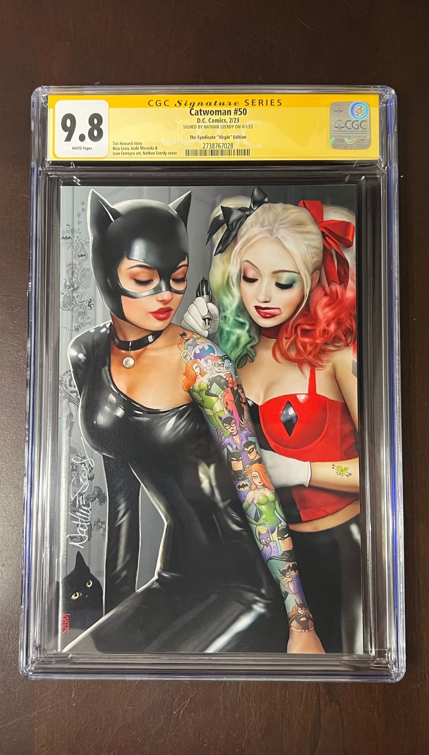 Catwoman #50 Harley Tatting Catwoman Virgin Variant 9.8 CGC Signature Series
