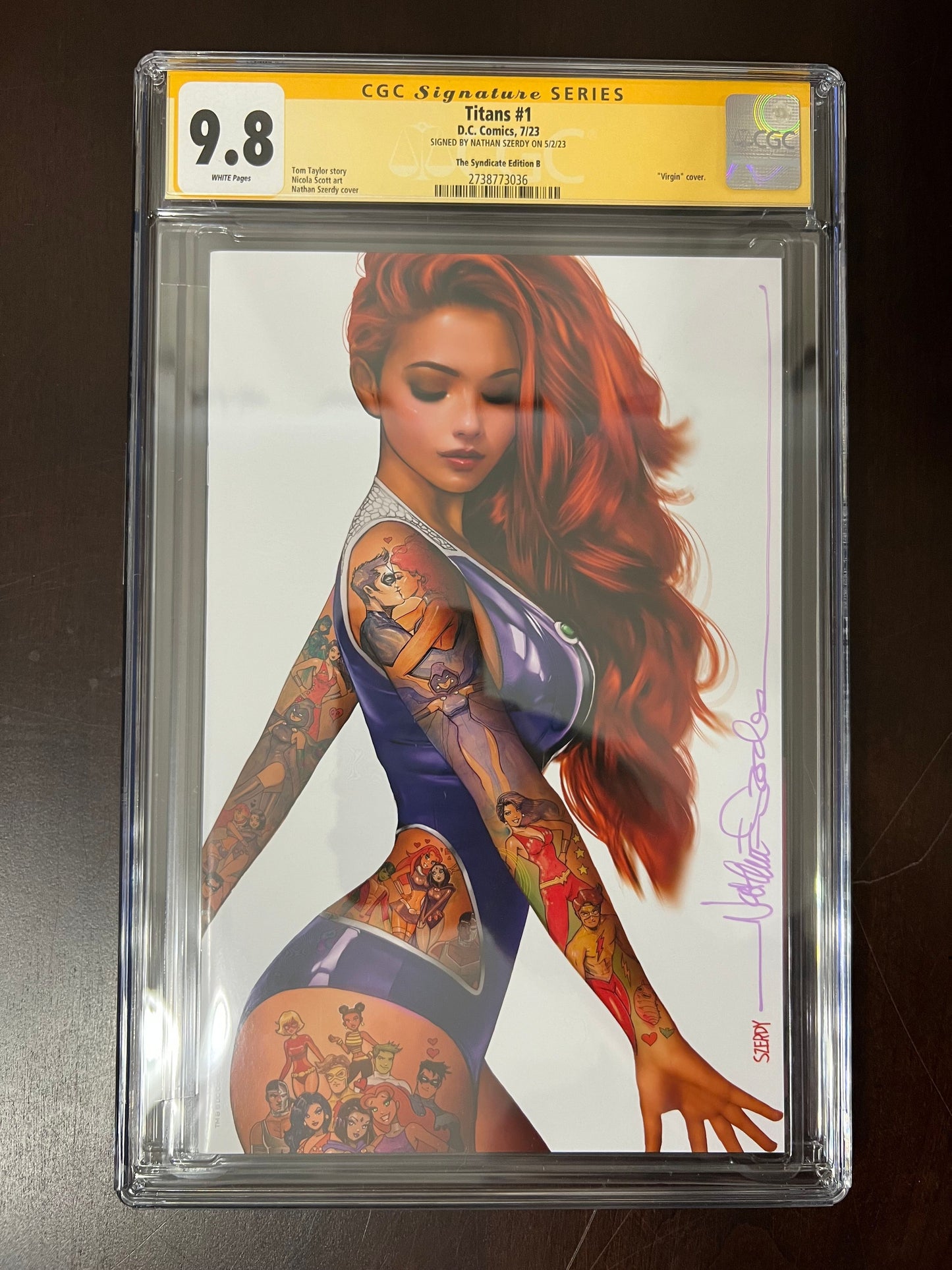 Titans #1 Virgin Tatted Starfire Variant CGC 9.8