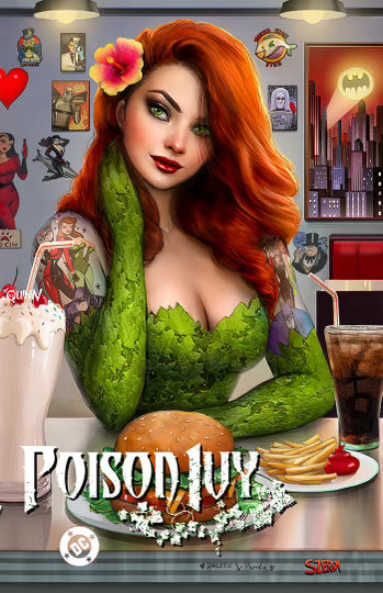 Harley Quinn #45 and Poison Ivy #27 CONNECTING Covers Szerdy SIGNED Trade Variant DC Comics