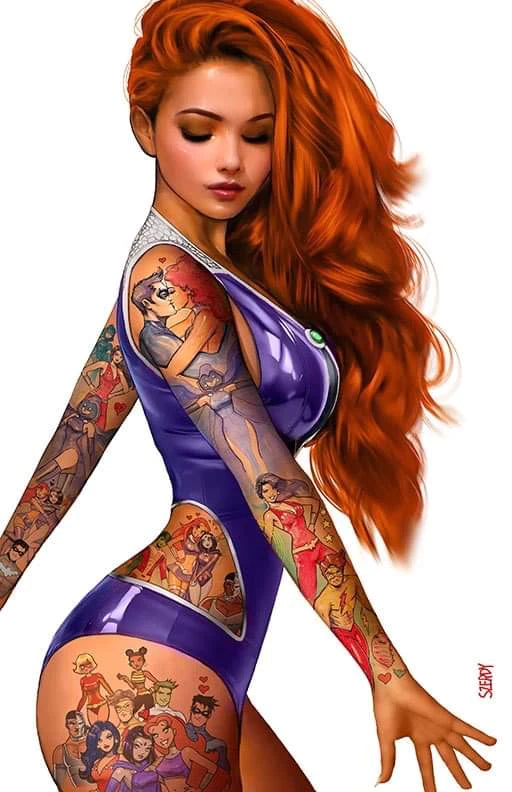 Titans #1 FOIL Virgin Tatted Starfire Variant