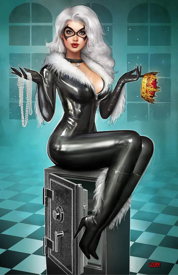 Amazing Spider-Man #25 Nathan Szerdy SIGNED Virgin Variant Black Cat Marvel