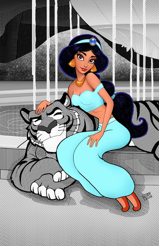 Aladdin #1 Spot Color SIGNED by Nathan Szerdy Princess Jasmine Disney Comics Dynamite 2026