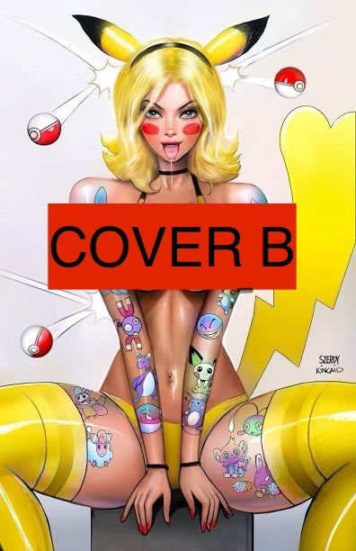 Tatted Pika Girl SET! Cover A and B-  Con Artist 4 - Collaboration by Szerdy and Ryan Kincaid