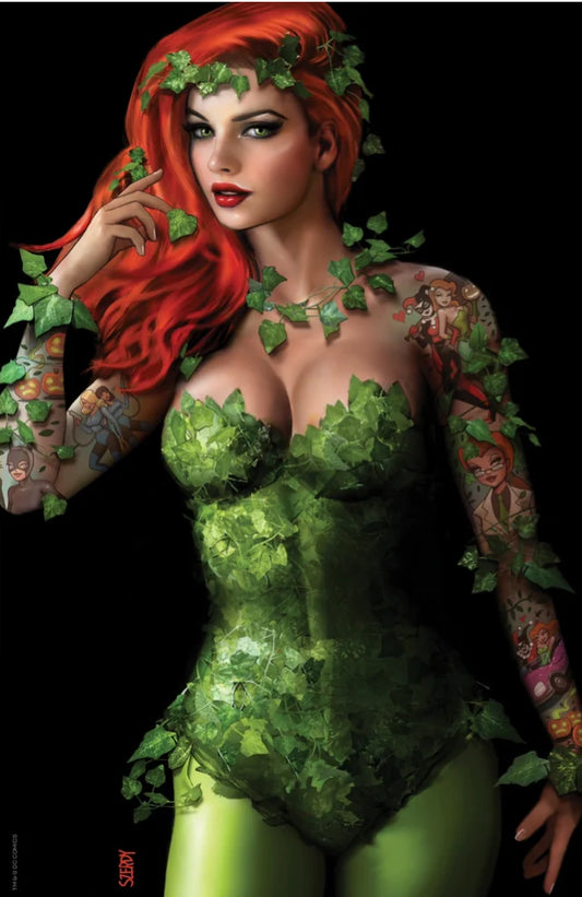 POISON IVY #1 Szerdy SIGNED Tattoo Variant DC Comics