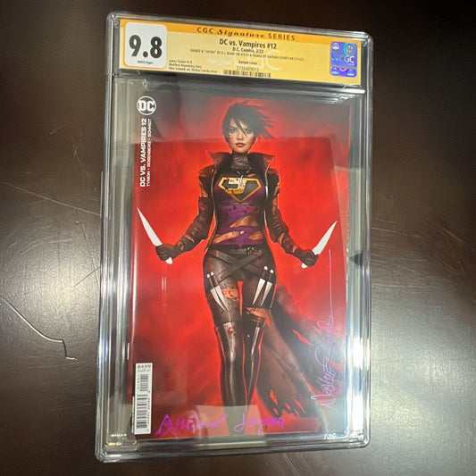 DC Vs Vampires #12 CGC 9.8 Dual Signed Voice actress of Jayna & Szerdy!