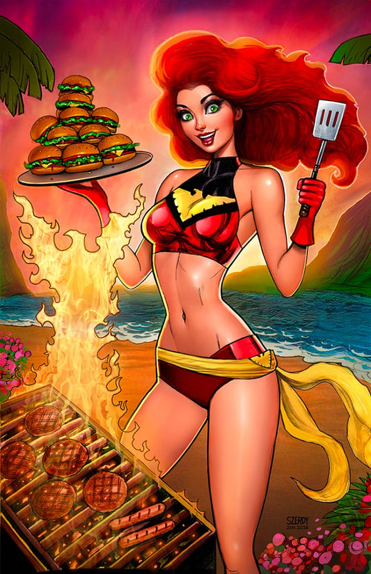 Marvel Swimsuit Special Cover B Dark Phoenix "Brand New Beach Day" SIGNED by Nathan Szerdy 2026
