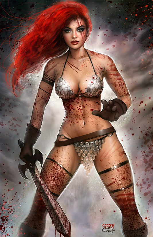 Red Sonja: Death and the Devil #1 SIGNED by Nathan Szerdy Exclusive Virgin Variant